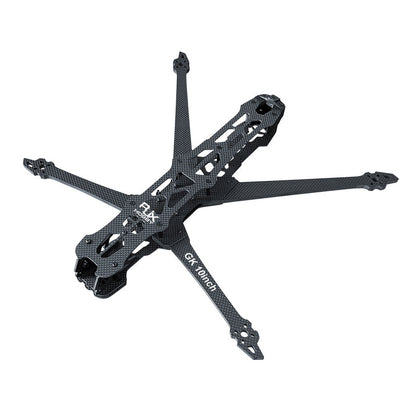 RJX GK 10-inch carbon fiber FPV racing drone frame kit with X layout arms and top plate