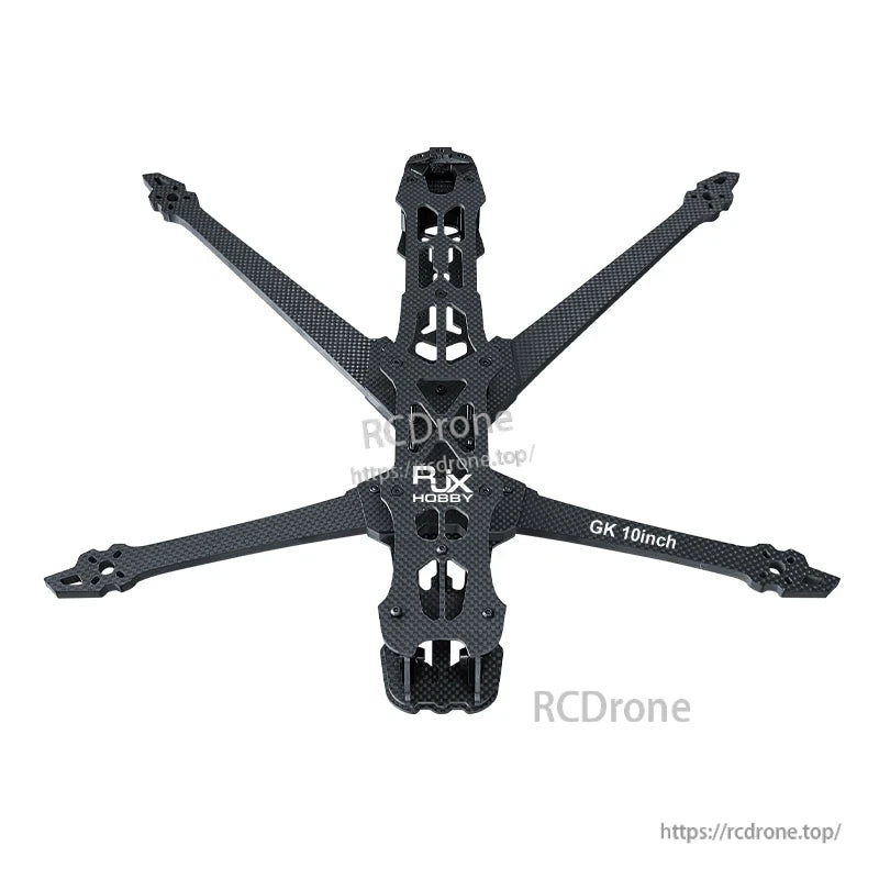 RJX GK 10inch carbon fiber FPV drone frame kit with four extended arms and cutout center plates