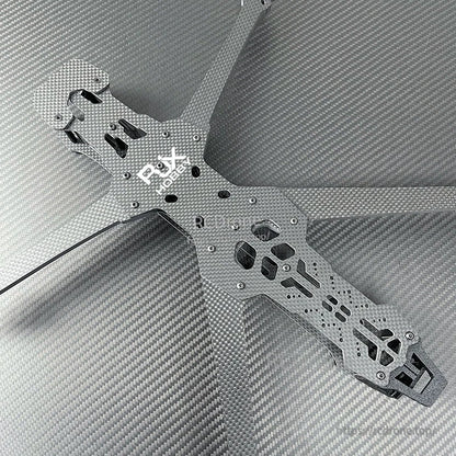 Top view of RJX GK 10-inch carbon fiber FPV racing drone frame plate with long arms and cutouts