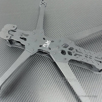 Carbon fiber 10-inch FPV racing drone frame kit with four arms and RX Hobby center plate