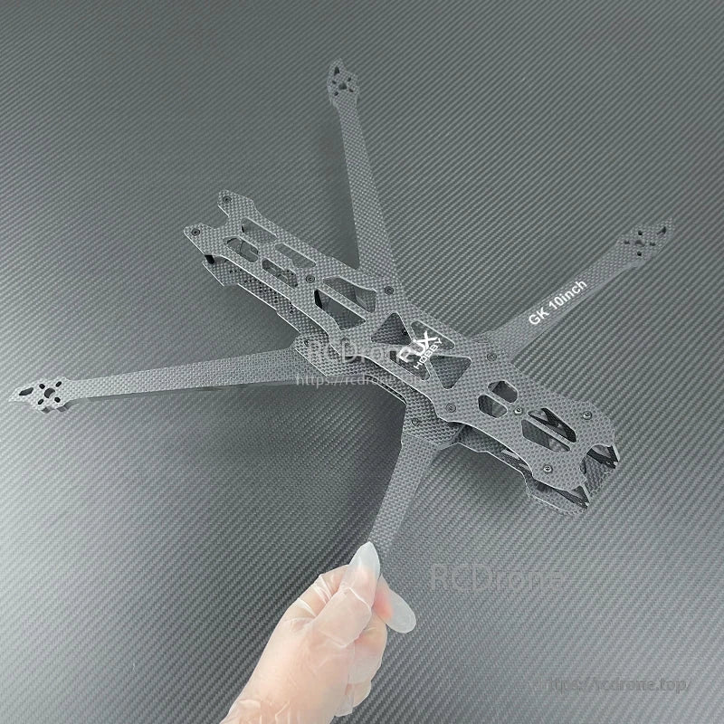 RJX GK 10inch carbon fiber FPV drone frame kit with four arms and cutout top plate