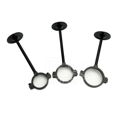 RJX GPS bracket holder mounts with long mast arms, round clamps, and top mounting plates in black