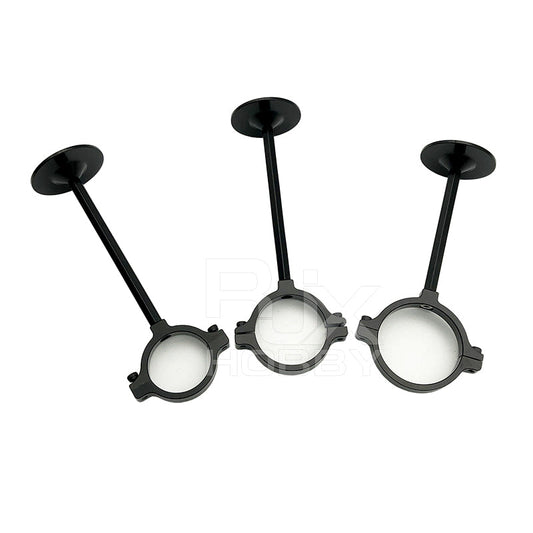 RJX GPS bracket holder mounts with long mast arms, round clamps, and top mounting plates in black