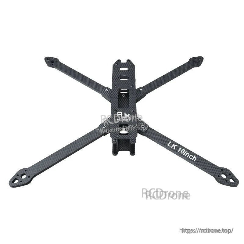 RJX LK 10inch carbon fiber FPV racing drone frame kit with X layout arms and center plates