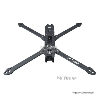 RJX LK 10inch carbon fiber FPV racing drone frame kit with X layout arms and center plates