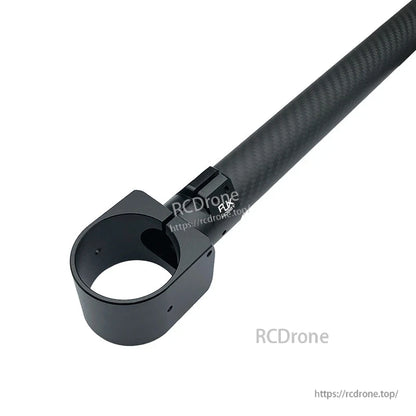 RJX aluminum alloy landing gear tripod tee joint connector clamp mounted on a carbon fiber tube