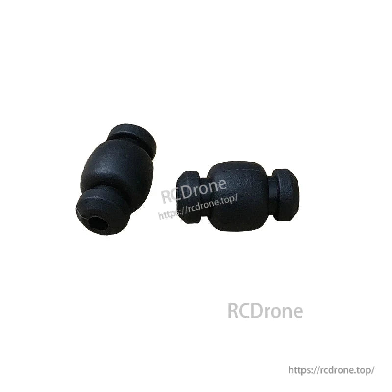 RJX Main Control Damper Shock Absorbing Ball, Two black rubber RJX main control damper shock-absorbing balls with center mounting holes