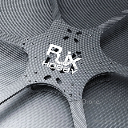 RJX Hobby Mark4 carbon fiber hexacopter frame center plate with six arms and multiple mounting holes