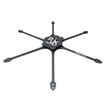 RJX Mark4 15-inch carbon fiber 6-arm FPV drone frame plate with RJX HOBBY logo and motor mount ends