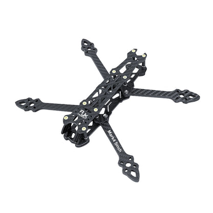 RJX Mark4 V2 5-inch carbon fiber FPV racing drone frame kit with X-arm layout and center plate