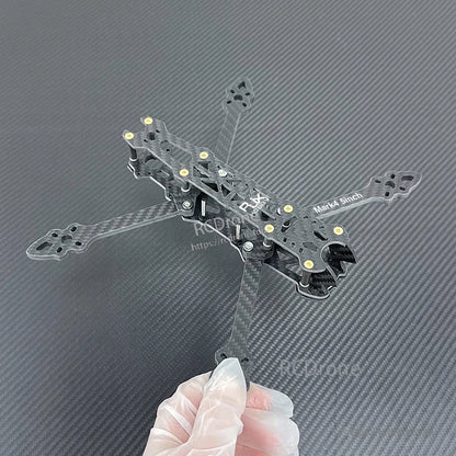 RJX Mark4 5-inch carbon fiber FPV racing drone frame kit with X-style arms and front camera cage