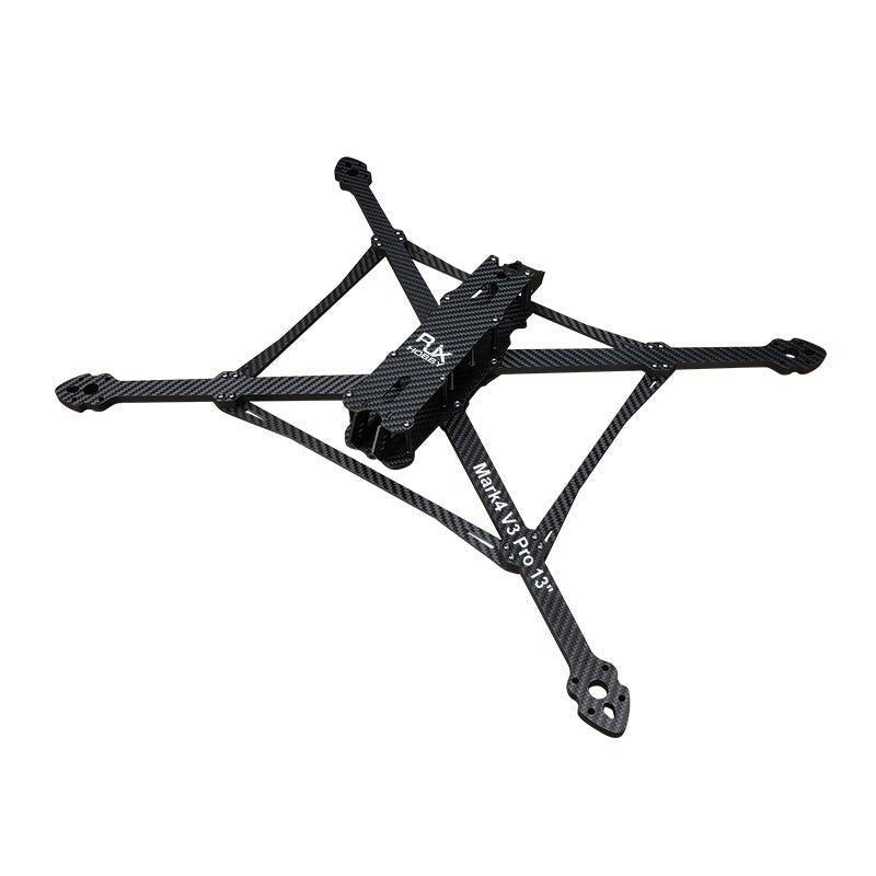 RJX Mark4 V3 Pro 13-inch carbon fiber FPV racing drone frame kit with X-style arms and central stack plate