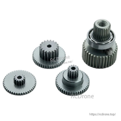 RJX Mini Servo Gear, RJX mini servo replacement gear set with four metal gears, including a bearing gear assembly
