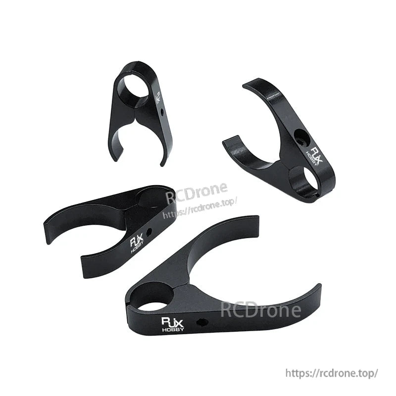 RJX Hobby black plastic water pipe clamp bracket for plant protection drone carbon fiber tube mounting