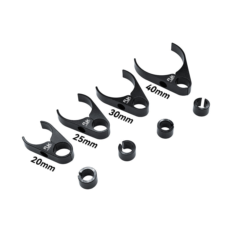 RJX plastic water pipe clamp set for carbon fiber tubes, with 20mm, 25mm, 30mm and 40mm size options