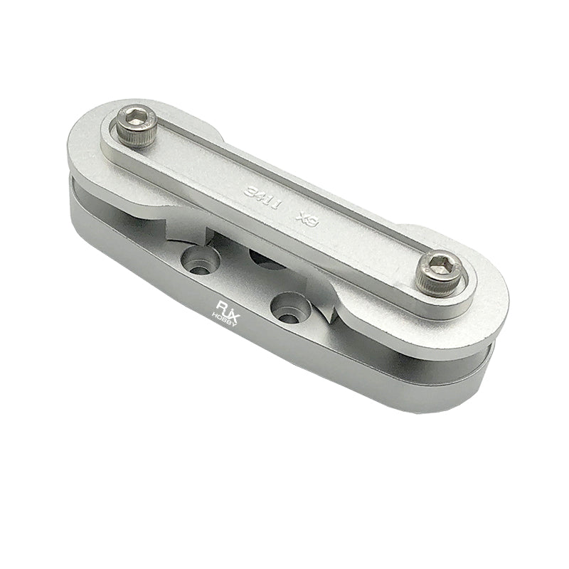 RJX propeller clip tool in silver aluminum with hinged clamp body and two hex screws