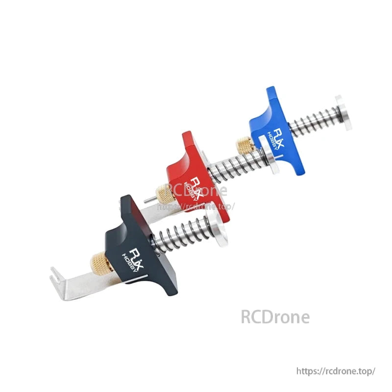RJX Propeller Removal Tool, RJX Hobby propeller removal tool set with spring-loaded puller and T-handle grips in black, red, and blue