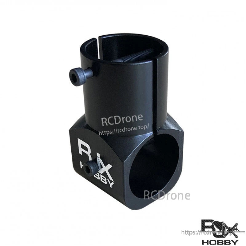 Black RJX quick release 15mm single rod clamp with dual circular mounts and thumb screws