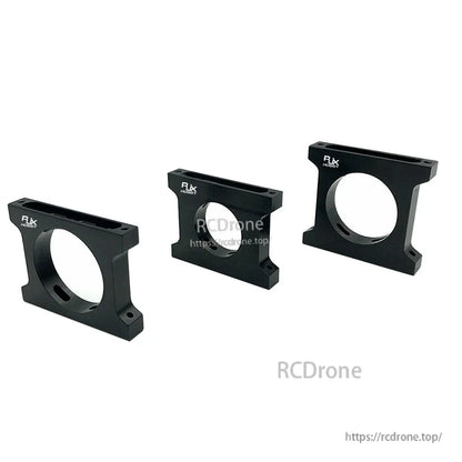RJX Quick Release 15mm Single Rod Clamp, Three black RJX 15mm single rod clamps with circular opening and mounting holes for camera rig rods