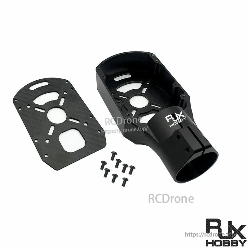 RJX Quick Release 15mm Single Rod Clamp, RJX Hobby quick release 15mm single rod clamp with mounting plate and screws, black aluminum bracket