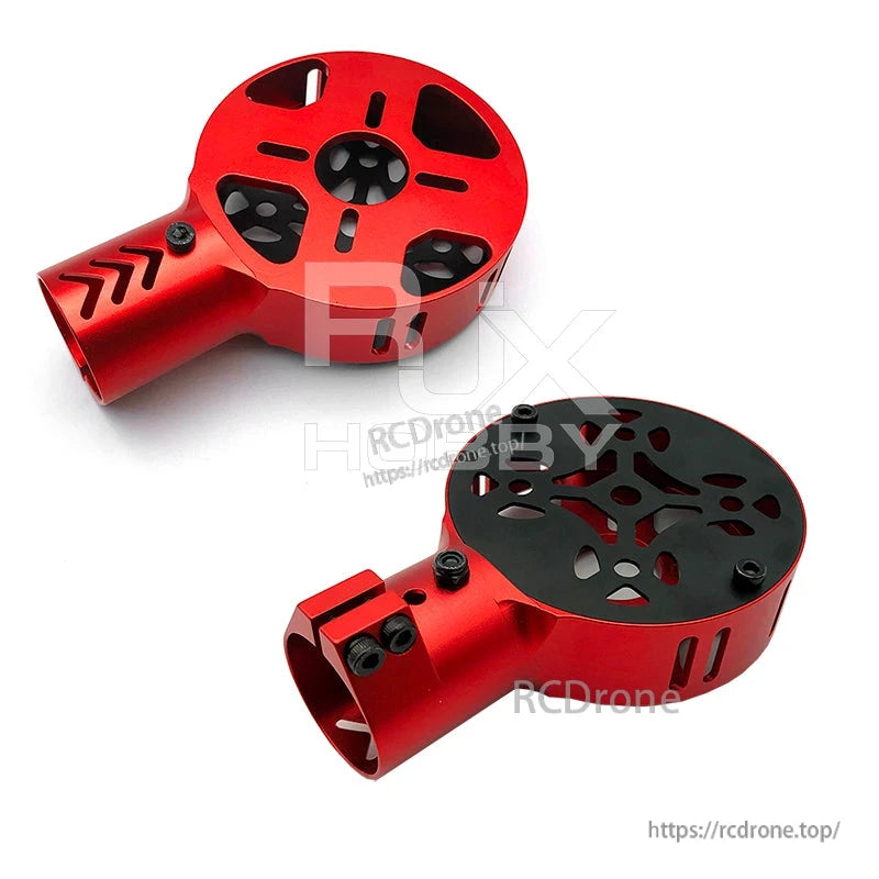 RJX quick release 15mm single rod clamp in red aluminum with circular mounting plate and screw-tightened clamp