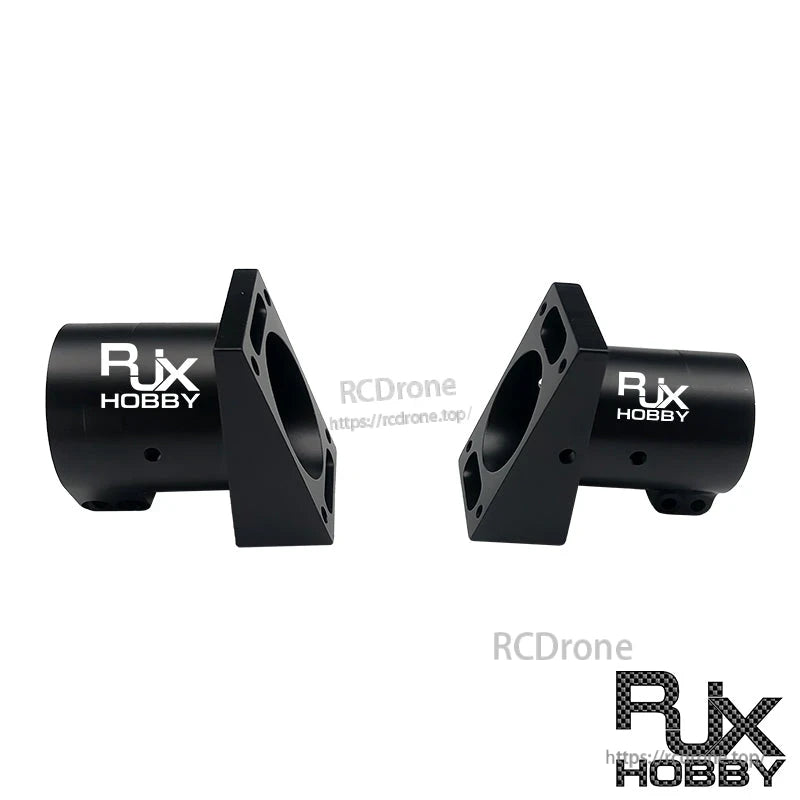 RJX Quick Release 15mm Single Rod Clamp, Pair of black RJX Hobby quick release 15mm single rod clamps with mounting plates