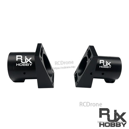 RJX Quick Release 15mm Single Rod Clamp, Pair of black RJX Hobby quick release 15mm single rod clamps with mounting plates