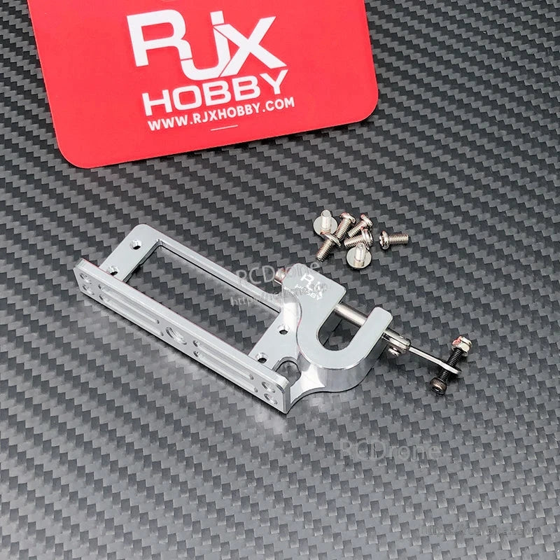 RJX Servo Dispenser Parabolic Switch, RJX Hobby aluminum servo dispenser parabolic switch bracket with clamp body and included mounting screws
