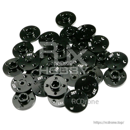 RJX Small Disc 25T Metal Servo Horn Rudder Disk for MG995 MG996 Standard Servo, M3, Ø20/Ø14/Ø9
