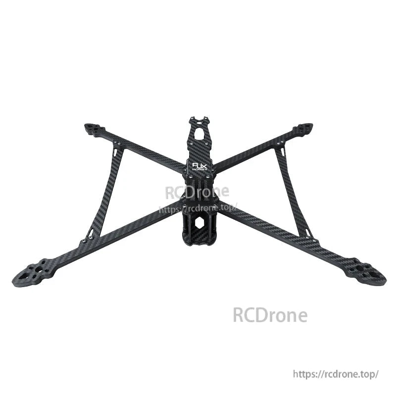RJX TPU 3D Printed GoPro Mount, Carbon fiber quadcopter drone frame with integrated GoPro-style camera mount bracket at the front center