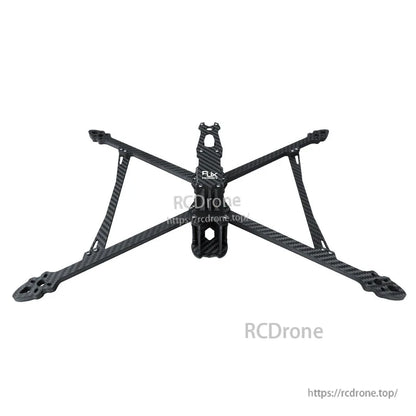 RJX TPU 3D Printed GoPro Mount, Carbon fiber quadcopter drone frame with integrated GoPro-style camera mount bracket at the front center