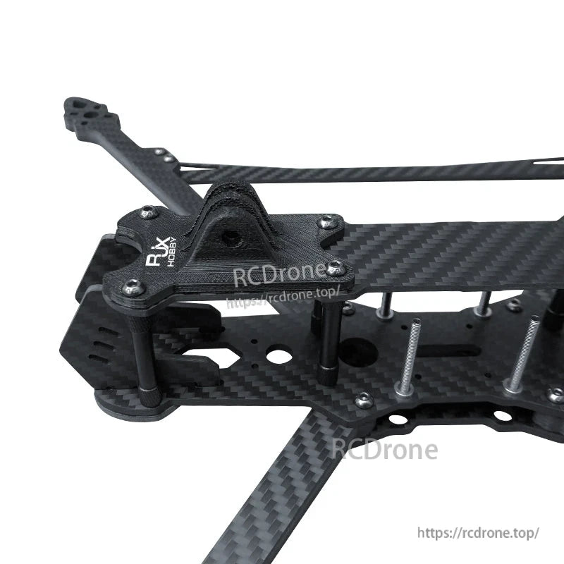 RJX TPU 3D Printed GoPro Mount, RJX TPU 3D printed GoPro camera mount installed on a carbon fiber FPV drone frame top plate