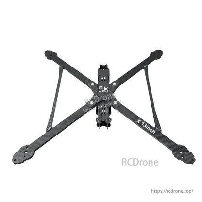 RJX X13 13-inch carbon fiber FPV racing drone frame kit with long X arms and central mounting plate