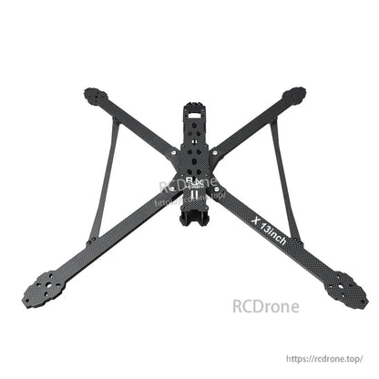 RJX X13 13-inch carbon fiber FPV drone frame with X layout arms and central mounting plate