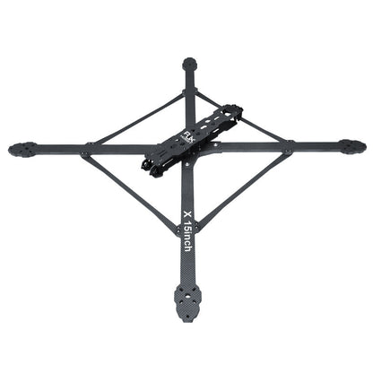 RJX X15 15-inch carbon fiber FPV drone frame kit with long X arms and central mounting plate