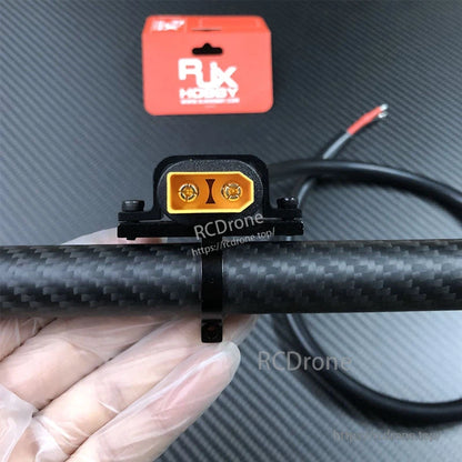 RJX XT90H Male Plug Power Cord LSD-50 80cm, 50A DC 500V, Brass Gold-Plated Connector w/ Fixed Seat