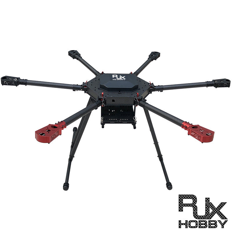 RJX 1000mm 6-Axis Carbon Fiber Umbrella Folding Hexacopter Frame with Motor Mounts for Industrial Drone