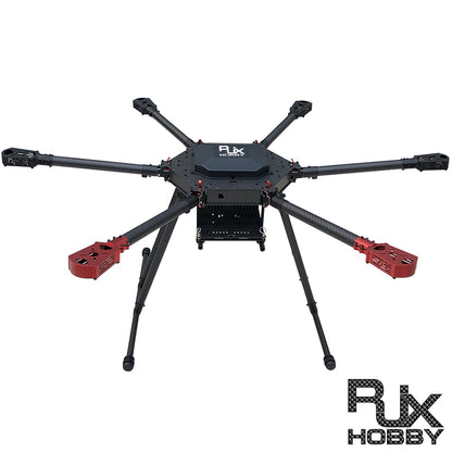 RJX 1000mm 6-Axis Carbon Fiber Umbrella Folding Hexacopter Frame with Motor Mounts for Industrial Drone