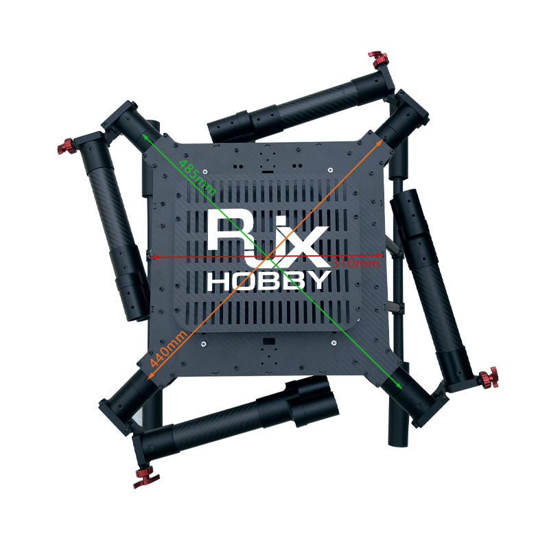 RJX 1200mm 4-Axis Drone, Inspecting industrial infrastructure with advanced sensors and cameras.