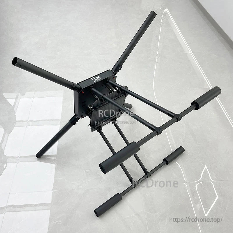 RJX1200B 1200mm carbon fiber folding quadcopter frame with tubular arms, center plate and landing gear