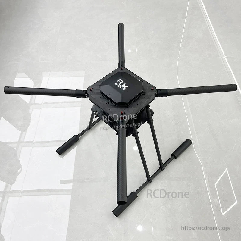 RJX1200B 1200mm carbon fiber folding quadcopter frame with umbrella-style arms and landing gear