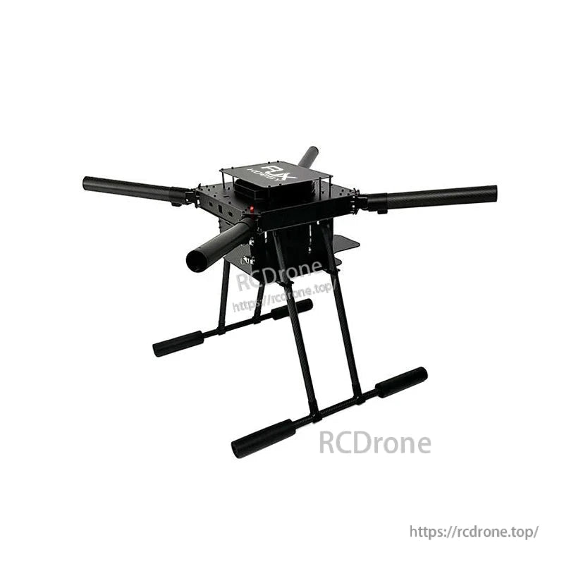 RJX1200D 1200mm carbon fiber quadcopter frame with four tube arms, center plate, and tall landing gear