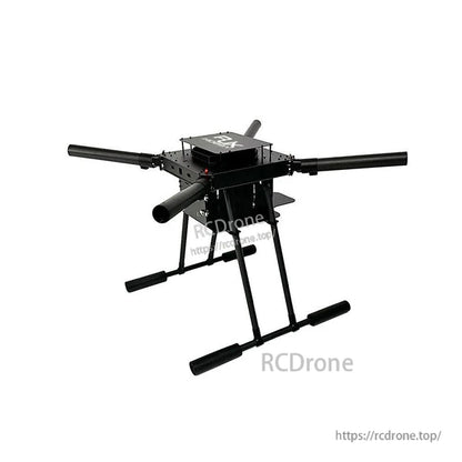 RJX1200D 1200mm carbon fiber quadcopter frame with four tube arms, center plate, and tall landing gear