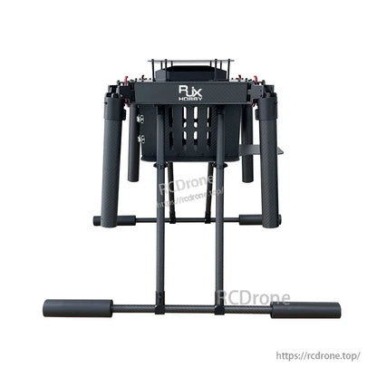 RJX Hobby carbon fiber quadcopter frame with tall landing gear tubes and central mounting plate