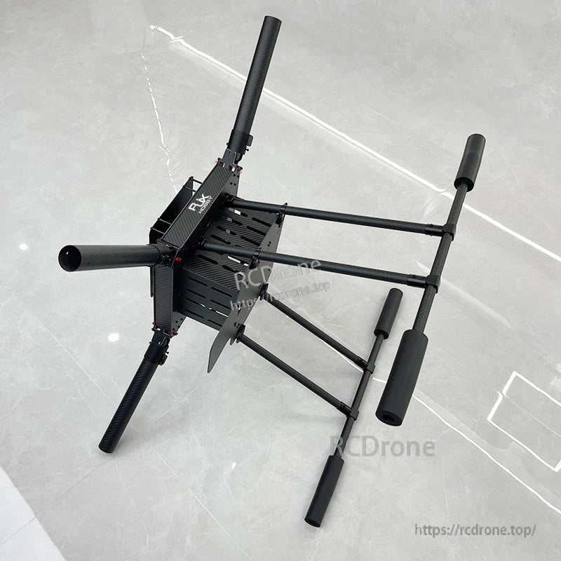 RJX1200D 1200mm 4-axis carbon fiber umbrella folding quadcopter frame without motor mounts, with tubular arms and landing gear