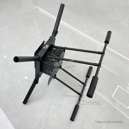 RJX1200D 1200mm 4-axis carbon fiber umbrella folding quadcopter frame without motor mounts, with tubular arms and landing gear
