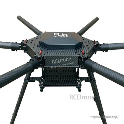 RJX Hobby carbon fiber folding hexacopter frame with six arms, top cover, and landing gear (RJX1300B)