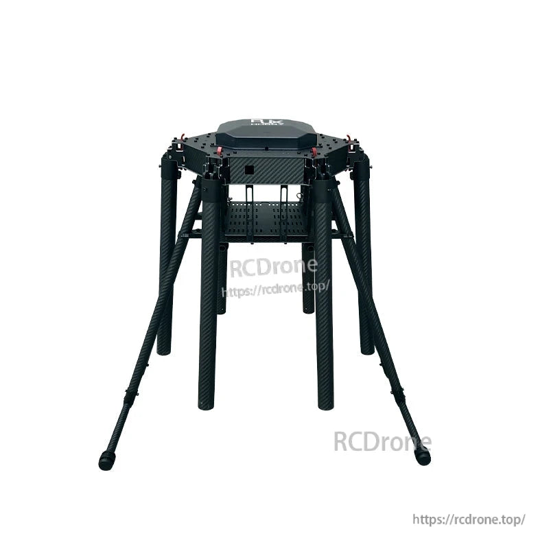 RJX1300B 1300mm carbon fiber folding hexacopter frame with tall landing gear and central body plate
