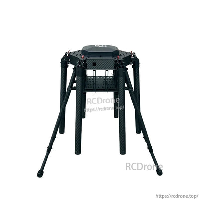 RJX1300B 1300mm carbon fiber folding hexacopter frame with tall landing gear and central body plate