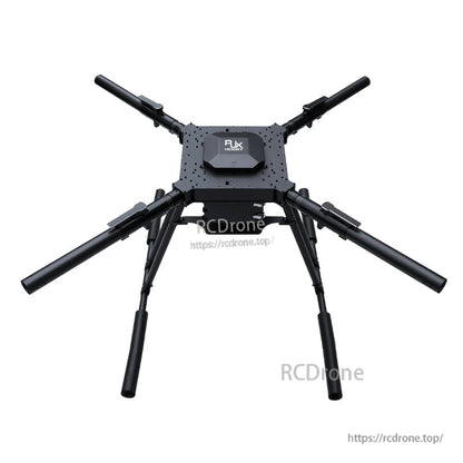 RJX1300C 1300mm carbon fiber folding quadcopter frame with four arms, central plate and tall landing gear